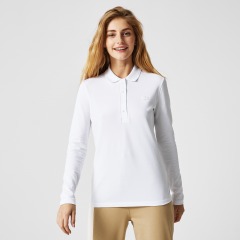 Женская приталенная рубашка-поло Lacoste из эластичного хлопка