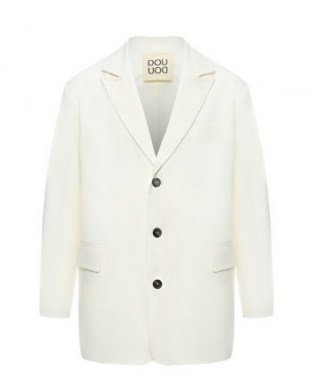 Однобортный пиджак, белый DOUUOD