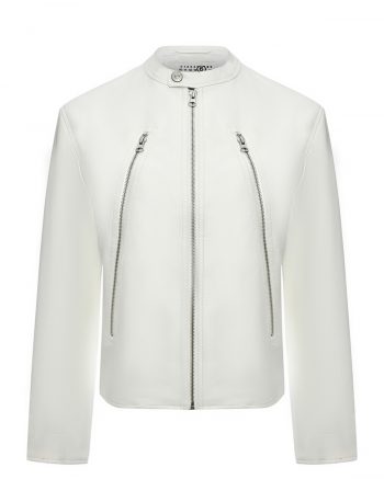 Куртка из эко-кожи, белая MM6 Maison Margiela