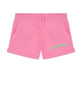 Розовые шорты с зеленым лого Dsquared2