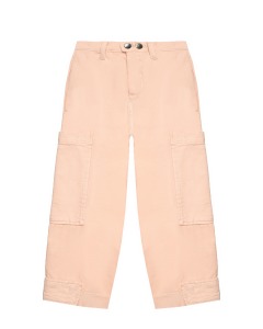 Брюки джинсовые с карманами карго, светло-розовые Emporio Armani