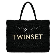 Плетеная сумка тоут, черная TWINSET