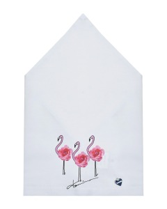 Косынка с принтом "Розовые фламинго" Il Trenino
