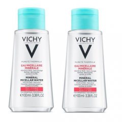 Vichy Комплект Мицеллярная вода с минералами для чувствительной кожи, 2 шт. по 100 мл (Vichy, Purete Thermal)