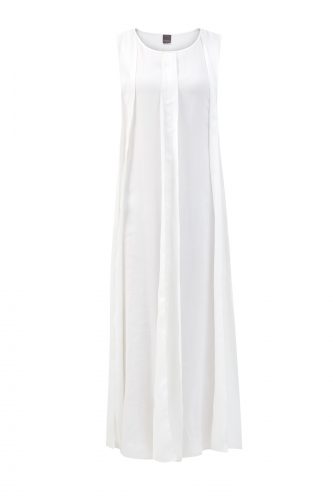 Платье из бархатистой вискозы с бисерной вышивкой ручной работы