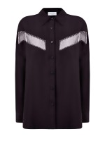 Свободная блуза из тонкого муслина с рядами цепочек