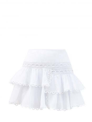 Воздушная юбка Shelley из хлопковой вуали и гипюра