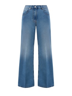 Расклешенные джинсы из окрашенного вручную денима