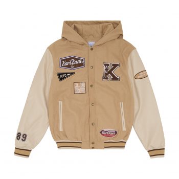 KK Retro Patch Hooded Block College Jacket